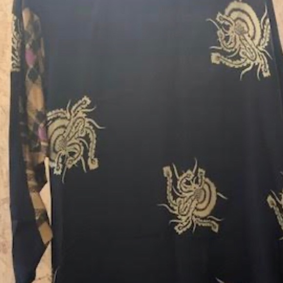 Dries Van Noten Long Sleeve Black Printed Dress - Picture 10 of 12